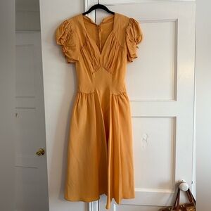 Elegant Orange Women's Dress